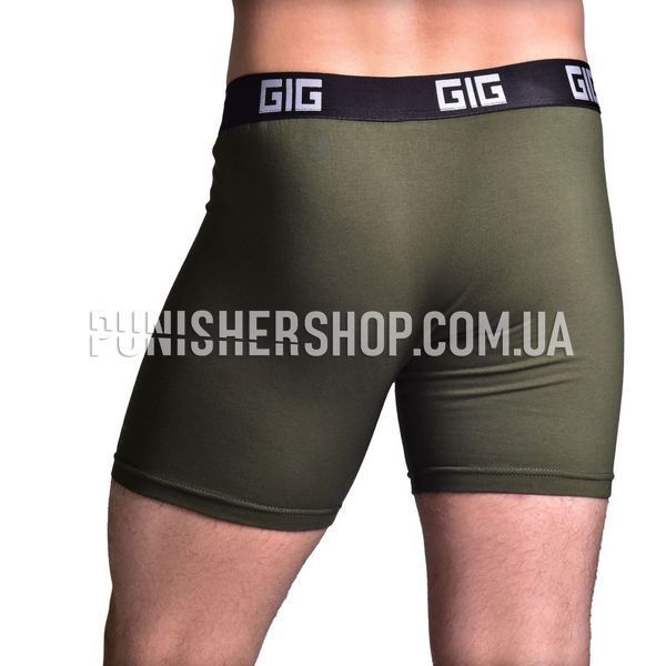 GiG Military Dynamic Long Briefs, Olive, Small
