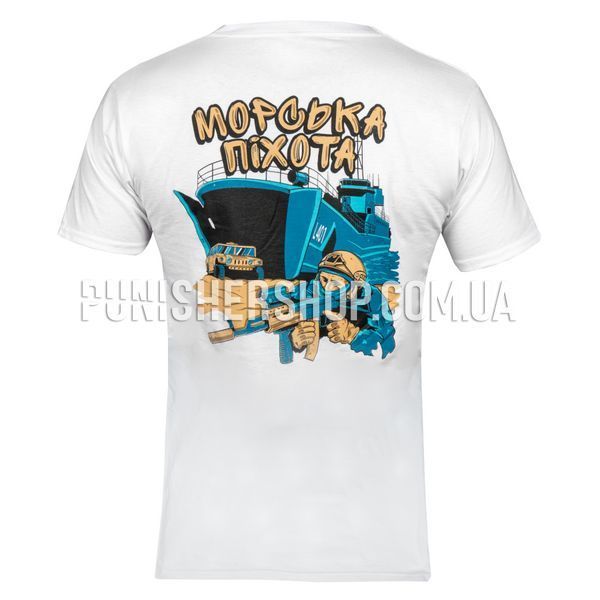 4-5-0 Marines T-shirt, White, Medium
