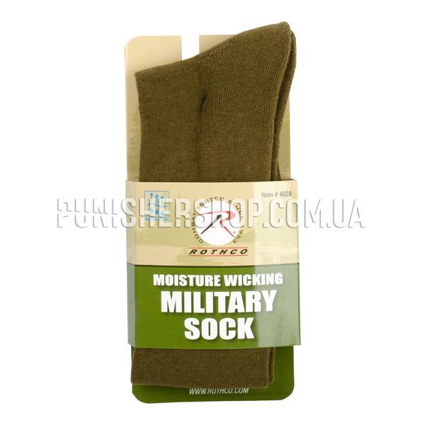 Rothco Moisture Wicking Sock, Olive Drab, Medium